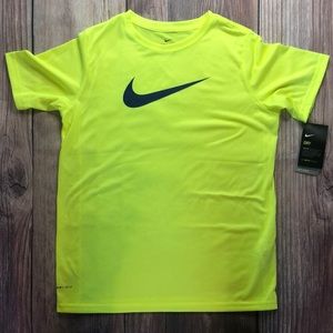 Nike dri-fit boys Neon yellow tee